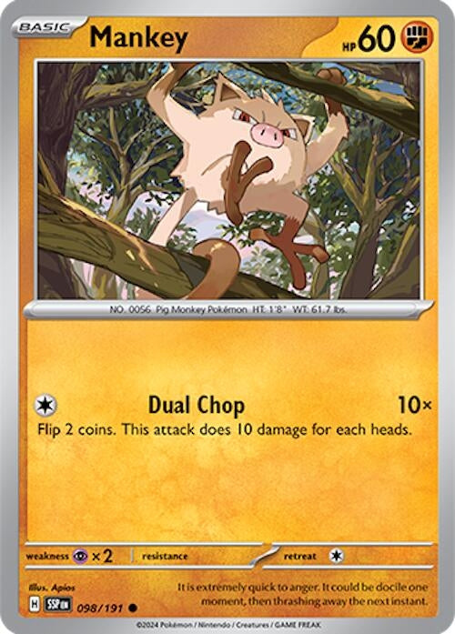 Image for Mankey (098/191) [SV08: Surging Sparks] - Pokemon