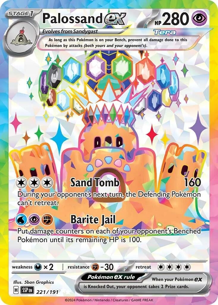 Image for Palossand ex (221/191) [SV08: Surging Sparks] - Pokemon