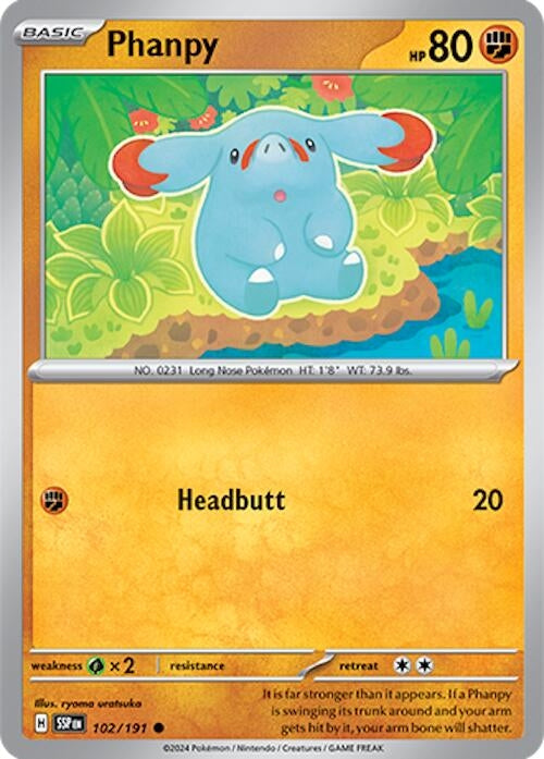 Image for Phanpy (102/191) [SV08: Surging Sparks] - Pokemon