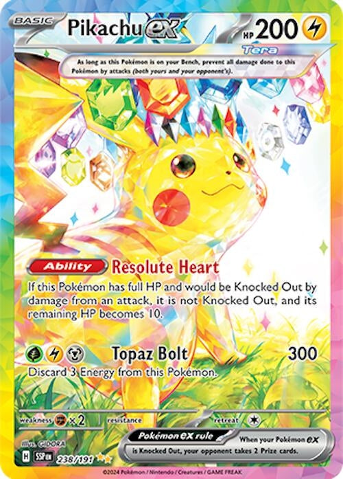 Image for Pikachu ex (238/191) [SV08: Surging Sparks] - Pokemon