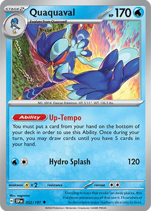Image for Quaquaval (052/191) [SV08: Surging Sparks] - Pokemon
