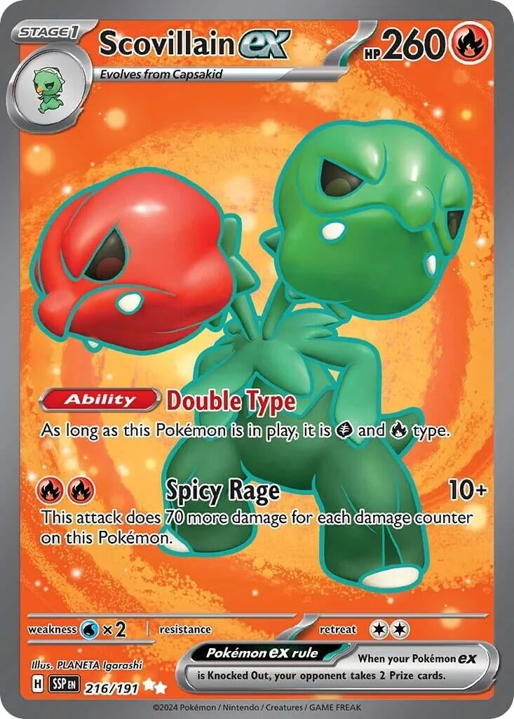 Image for Scovillain ex (216/191) [SV08: Surging Sparks] - Pokemon
