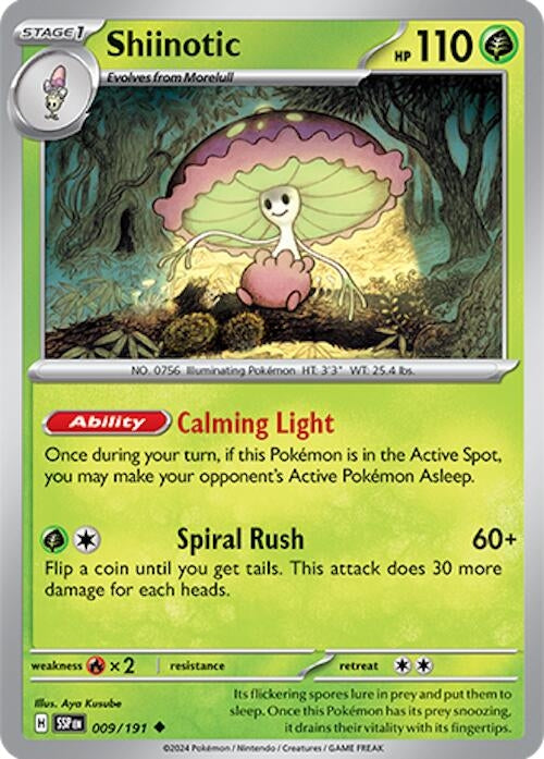 Image for Shiinotic (009/191) [SV08: Surging Sparks] - Pokemon