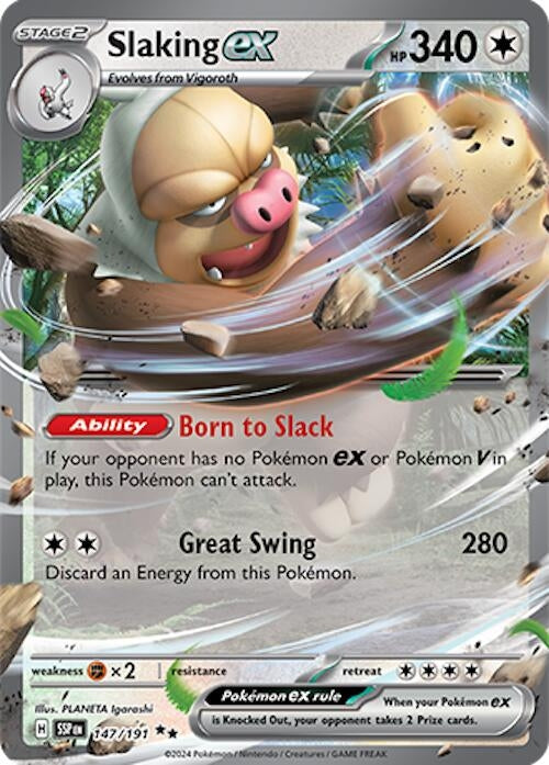 Image for Slaking ex (147/191) [SV08: Surging Sparks] - Pokemon