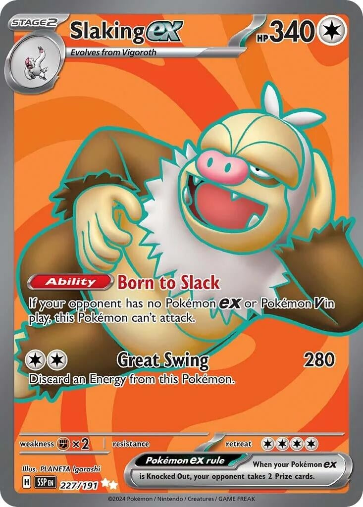 Image for Slaking ex (227/191) [SV08: Surging Sparks] - Pokemon