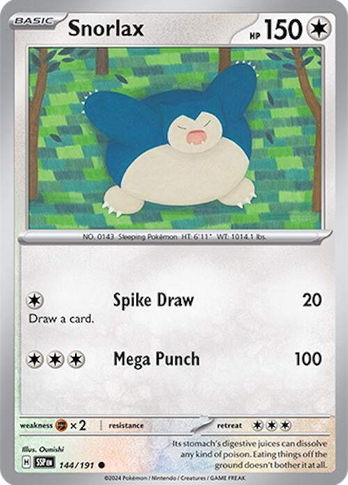 Image for Snorlax (144/191) [SV08: Surging Sparks] - Pokemon