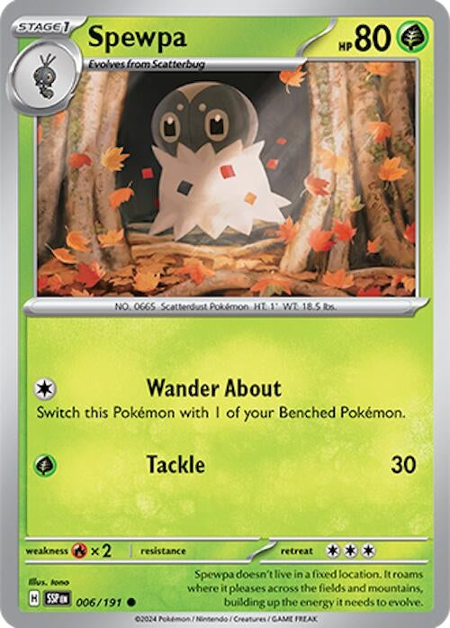 Image for Spewpa (006/191) [SV08: Surging Sparks] - Pokemon