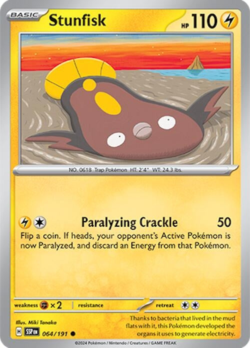 Image for Stunfisk (064/191) [SV08: Surging Sparks] - Pokemon