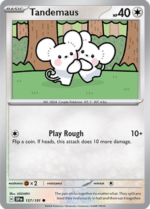 Image for Tandemaus (157/191) [SV08: Surging Sparks] - Pokemon