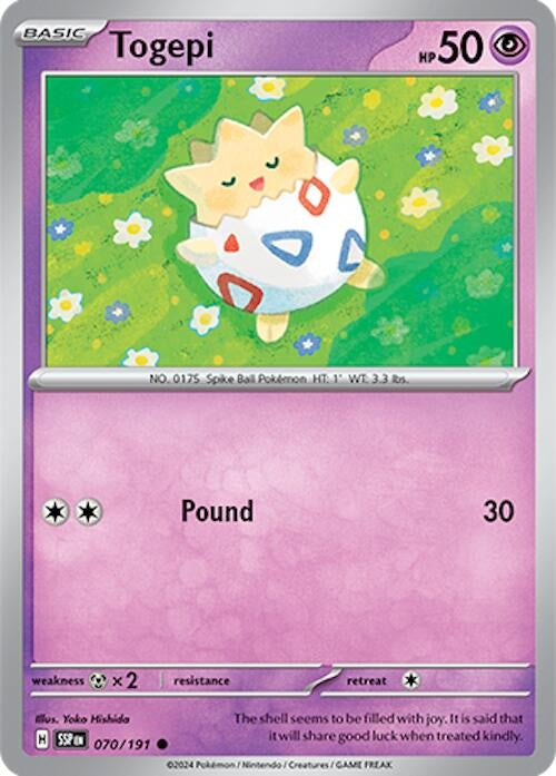Image for Togepi (070/191) [SV08: Surging Sparks] - Pokemon