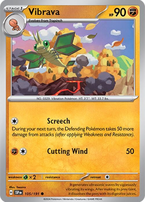 Image for Vibrava (105/191) [SV08: Surging Sparks] - Pokemon