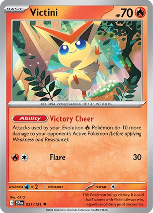 Image for Victini (021/191) [SV08: Surging Sparks] - Pokemon