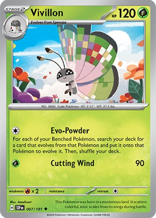 Image for Vivillon (007/191) [SV08: Surging Sparks] - Pokemon