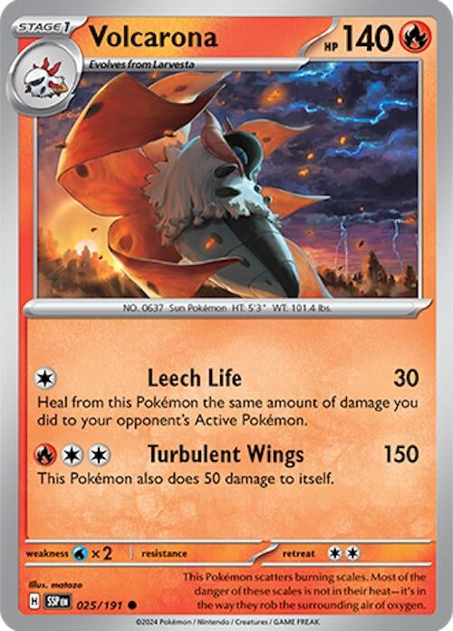Image for Volcarona (025/191) [SV08: Surging Sparks] - Pokemon
