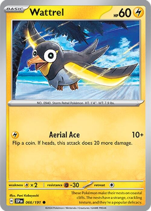 Image for Wattrel (066/191) [SV08: Surging Sparks] - Pokemon