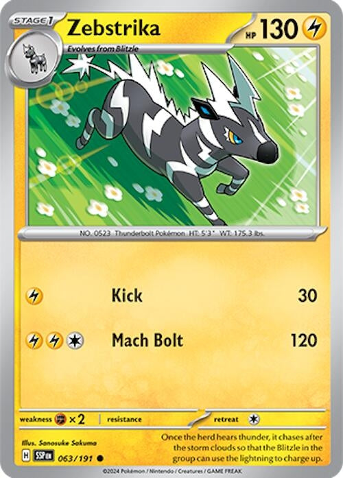 Image for Zebstrika (063/191) [SV08: Surging Sparks] - Pokemon