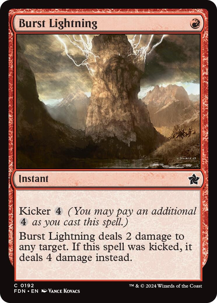 Image for Burst Lightning (192) [Foundations] - Magic: The Gathering