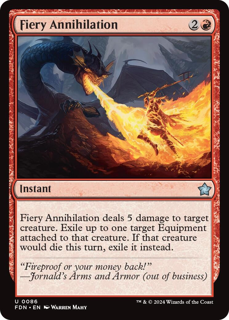 Image for Fiery Annihilation (86) [Foundations] - Magic: The Gathering