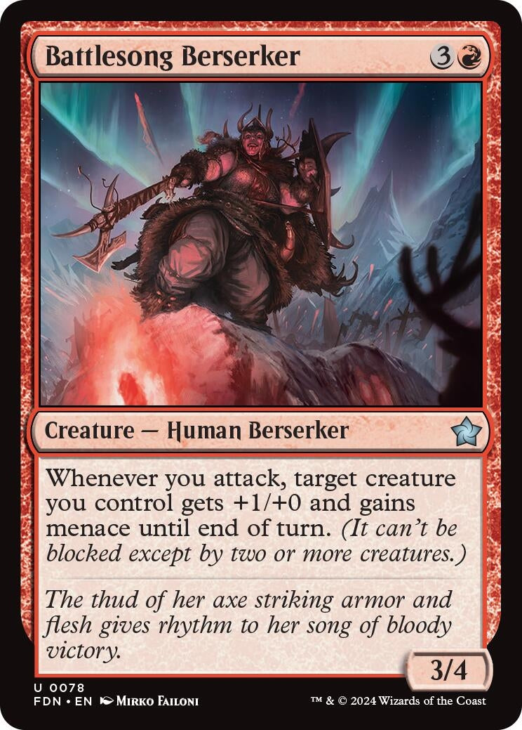 Image for Battlesong Berserker (78) [Foundations] - Magic: The Gathering