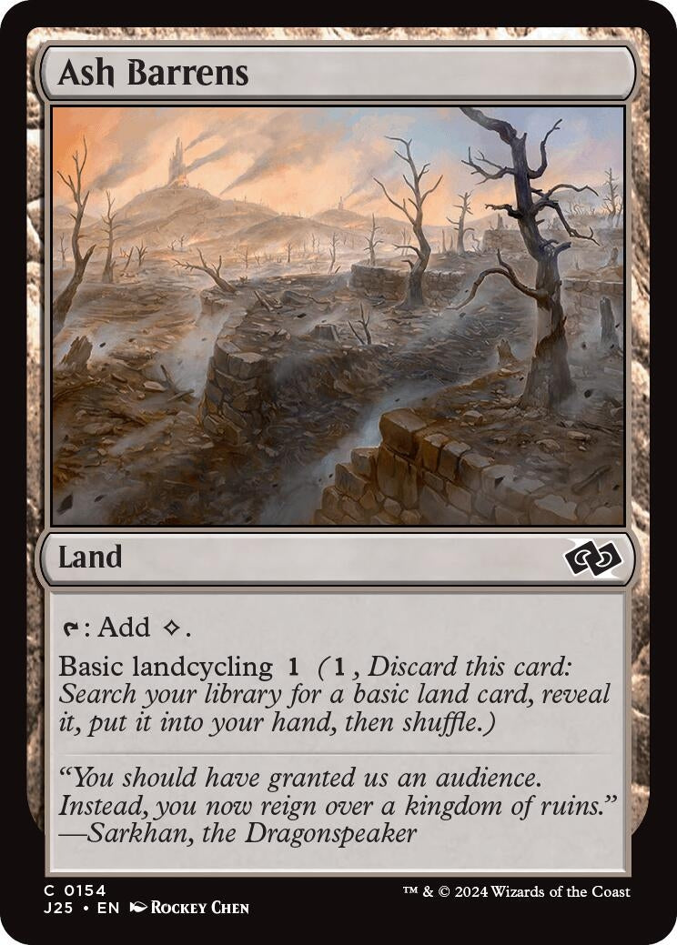 Image for Ash Barrens (154) [Foundations Jumpstart] - Magic: The Gathering