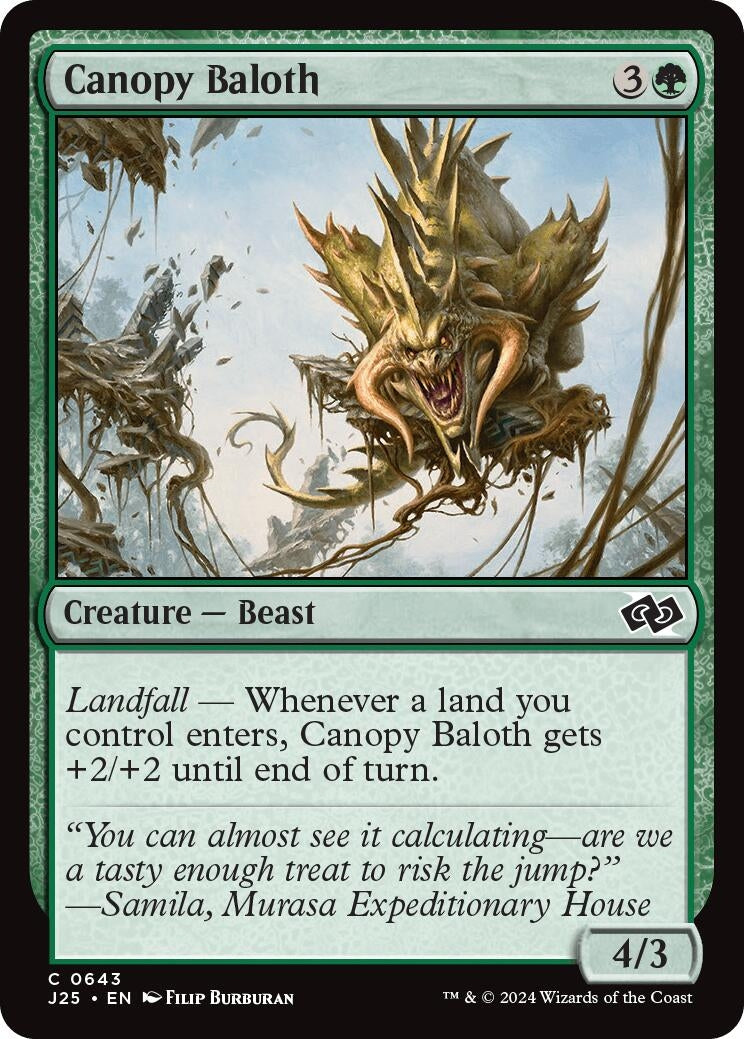 Image for Canopy Baloth (643) [Foundations Jumpstart] - Magic: The Gathering