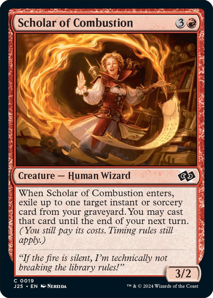 Image for Scholar of Combustion (19) [Foundations Jumpstart] - Magic: The Gathering