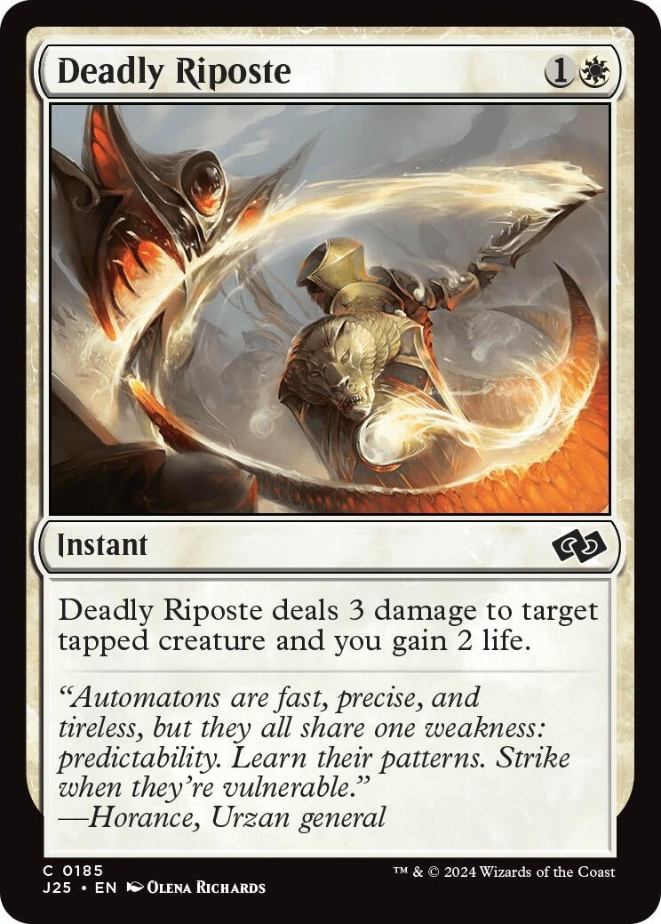 Image for Deadly Riposte (185) [Foundations Jumpstart] - Magic: The Gathering