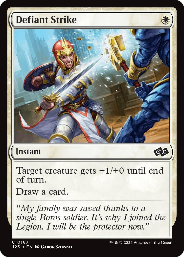 Image for Defiant Strike (187) [Foundations Jumpstart] - Magic: The Gathering