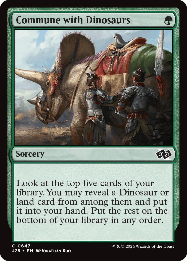 Image for Commune with Dinosaurs (647) [Foundations Jumpstart] - Magic: The Gathering