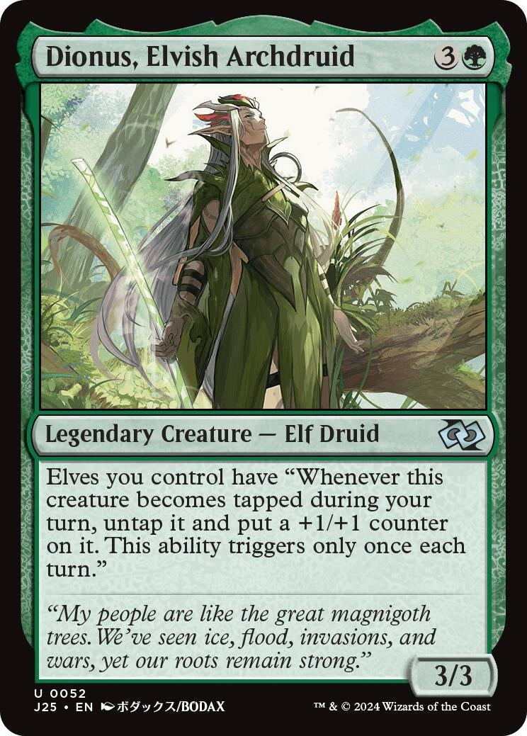 Image for Dionus, Elvish Archdruid (Anime) (52) [Foundations Jumpstart] - Magic: The Gathering
