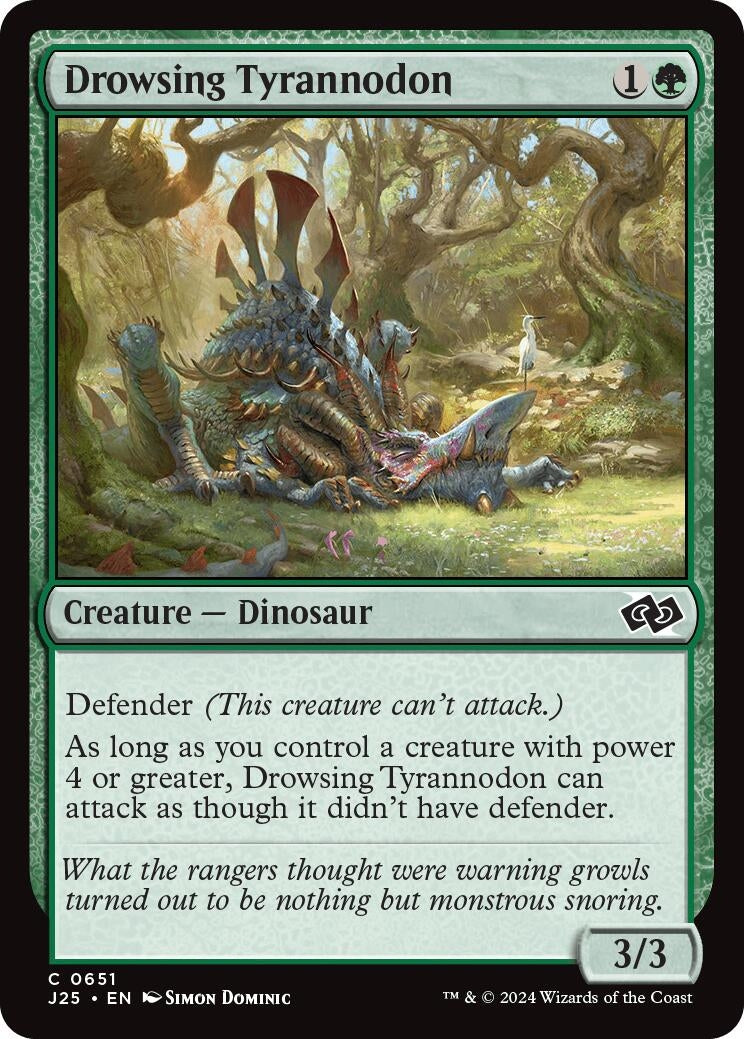 Image for Drowsing Tyrannodon (651) [Foundations Jumpstart] - Magic: The Gathering