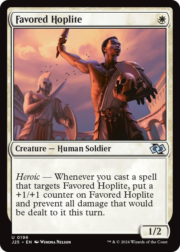 Image for Favored Hoplite (196) [Foundations Jumpstart] - Magic: The Gathering