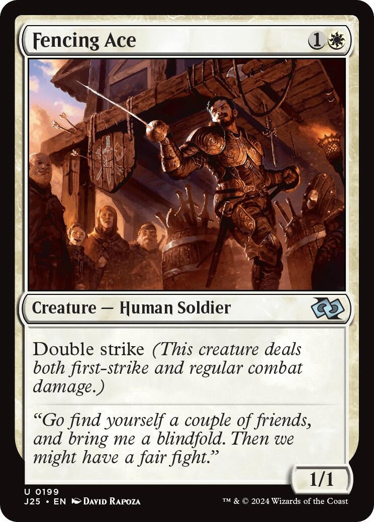 Image for Fencing Ace (199) [Foundations Jumpstart] - Magic: The Gathering