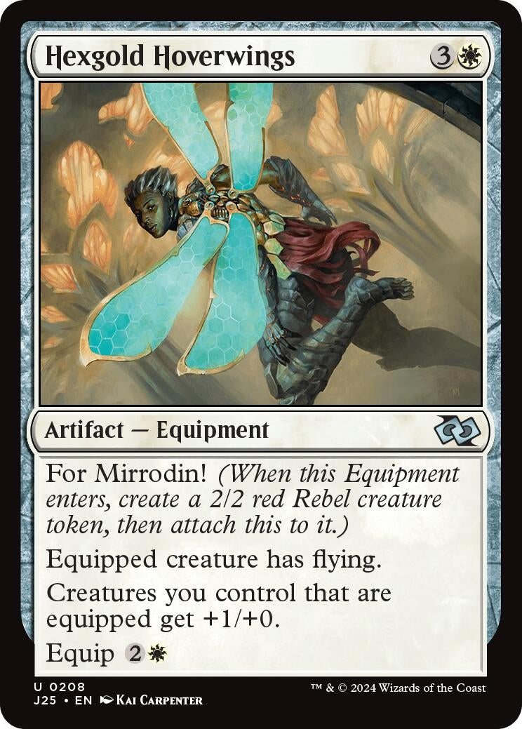 Image for Hexgold Hoverwings (208) [Foundations Jumpstart] - Magic: The Gathering