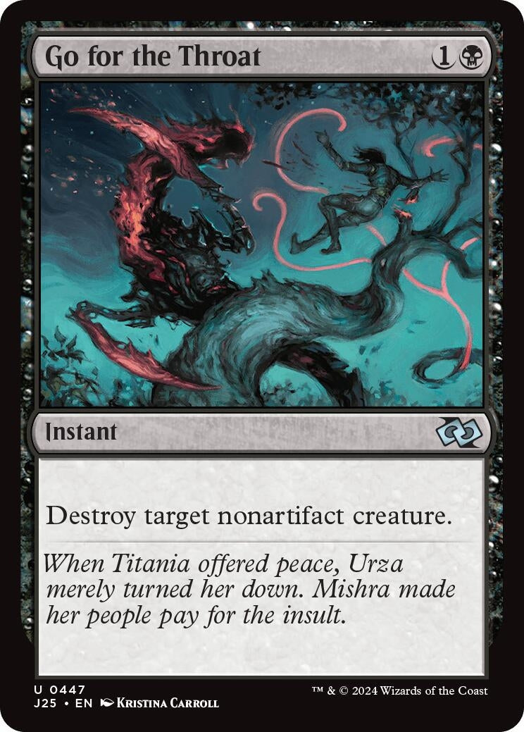 Image for Go for the Throat (447) [Foundations Jumpstart] - Magic: The Gathering