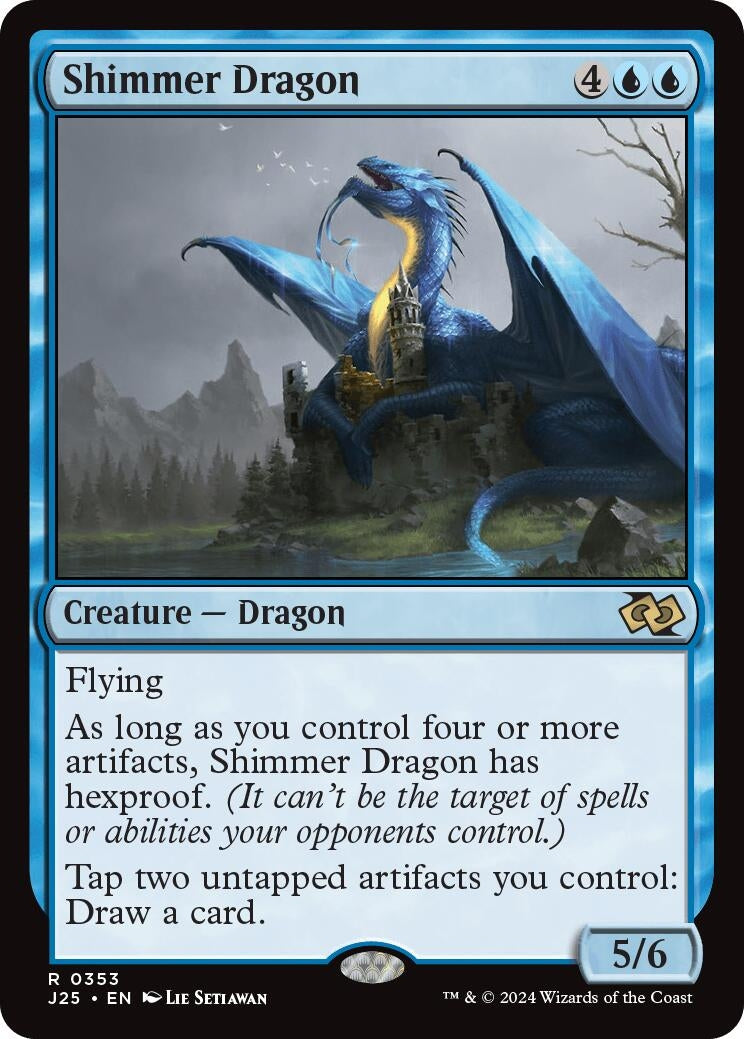 Image for Shimmer Dragon (353) [Foundations Jumpstart] - Magic: The Gathering