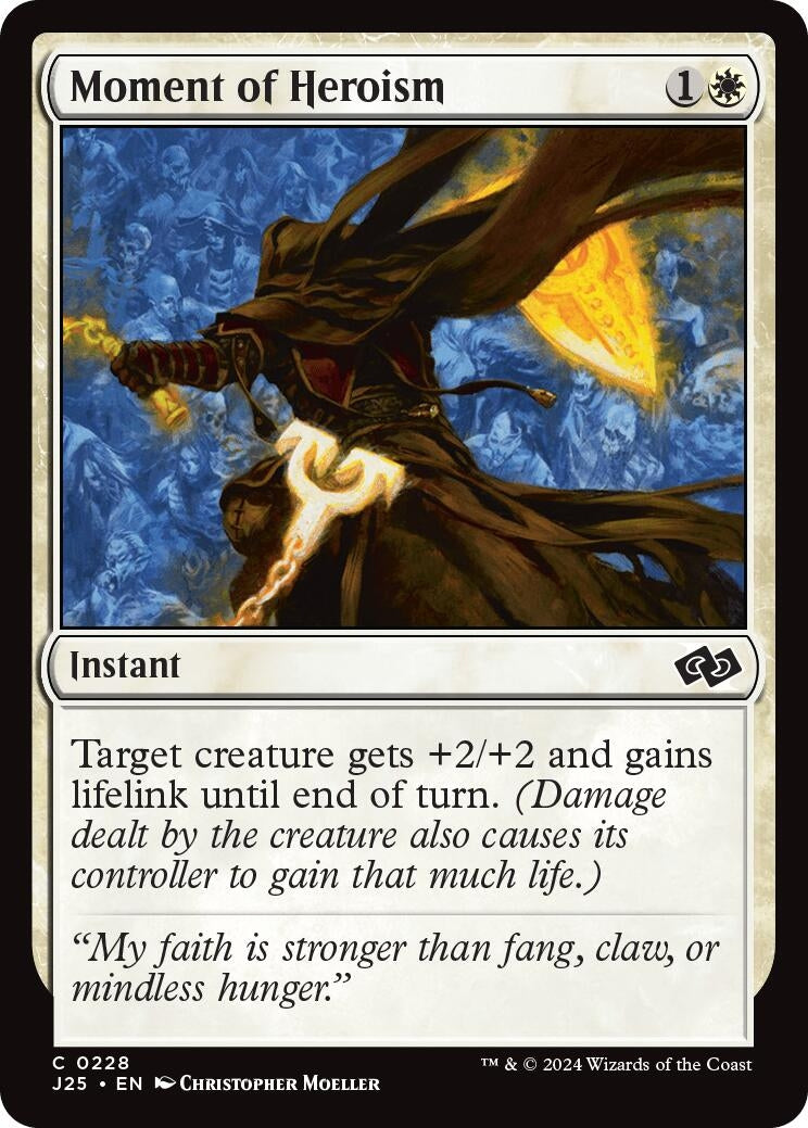 Image for Moment of Heroism (228) [Foundations Jumpstart] - Magic: The Gathering