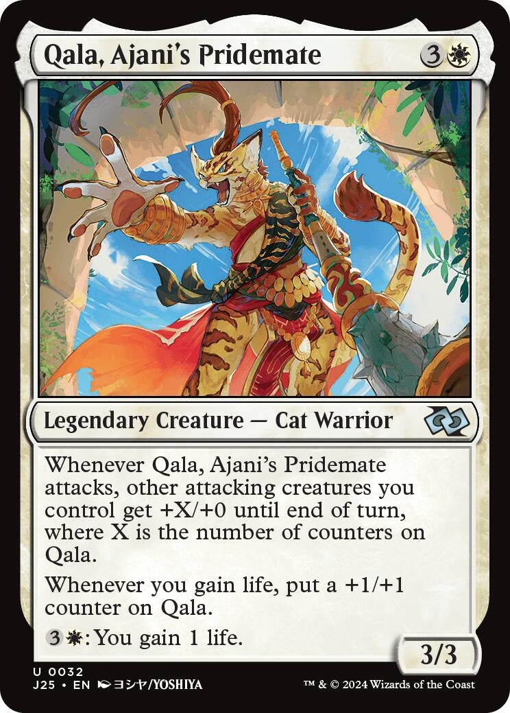 Image for Qala, Ajani's Pridemate (Anime) (32) [Foundations Jumpstart] - Magic: The Gathering
