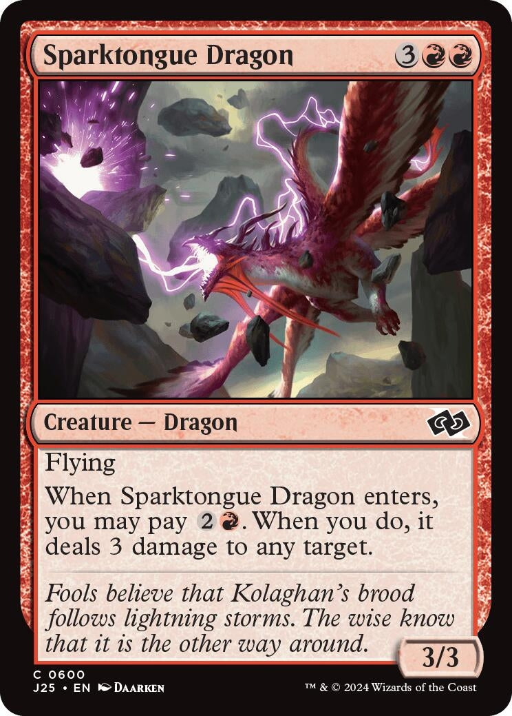 Image for Sparktongue Dragon (600) [Foundations Jumpstart] - Magic: The Gathering