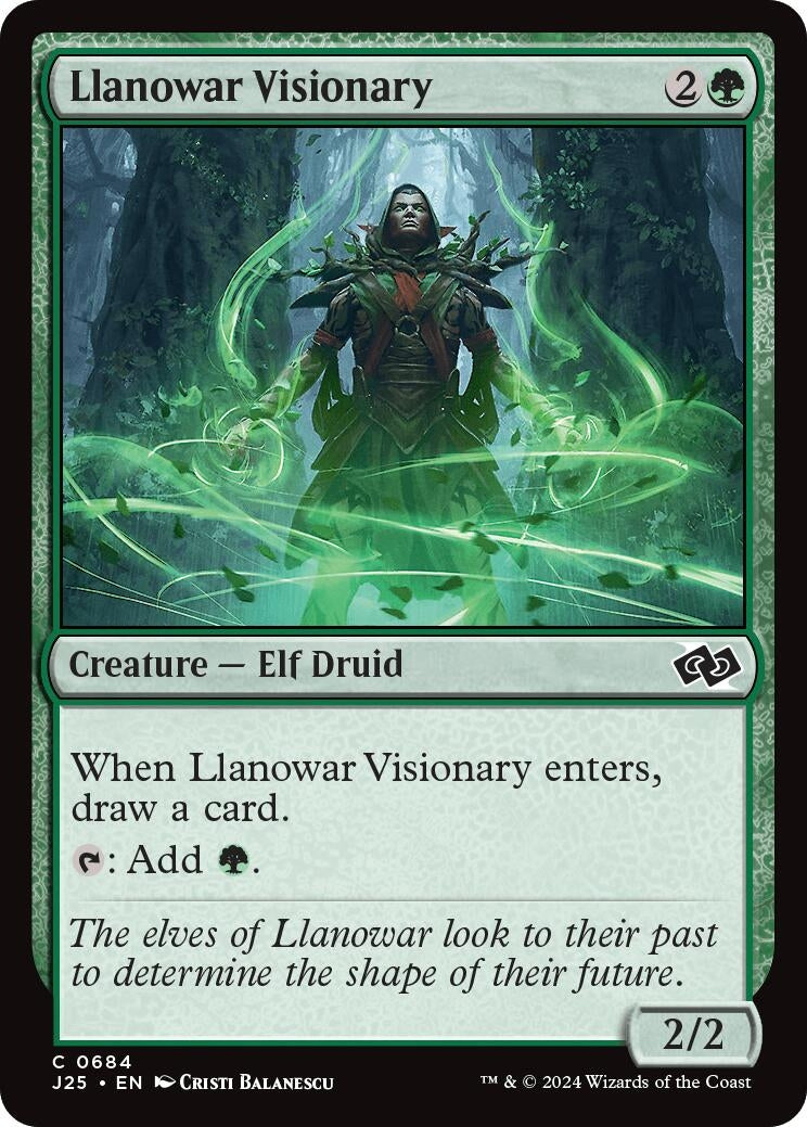 Image for Llanowar Visionary (684) [Foundations Jumpstart] - Magic: The Gathering