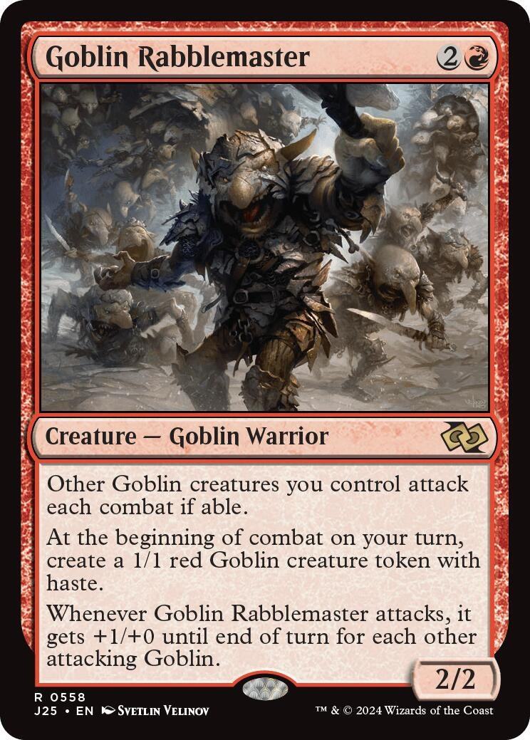 Image for Goblin Rabblemaster (558) [Foundations Jumpstart] - Magic: The Gathering