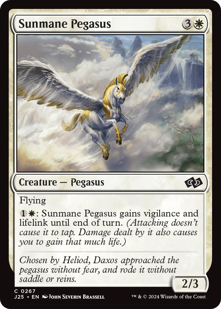 Image for Sunmane Pegasus (267) [Foundations Jumpstart] - Magic: The Gathering