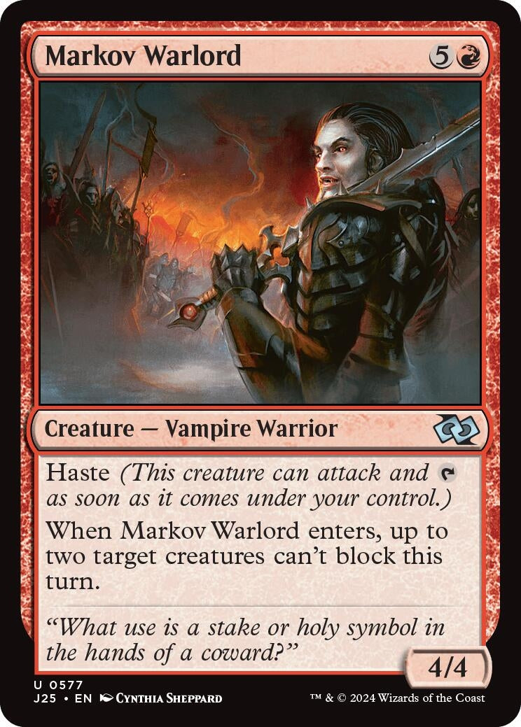 Image for Markov Warlord (577) [Foundations Jumpstart] - Magic: The Gathering