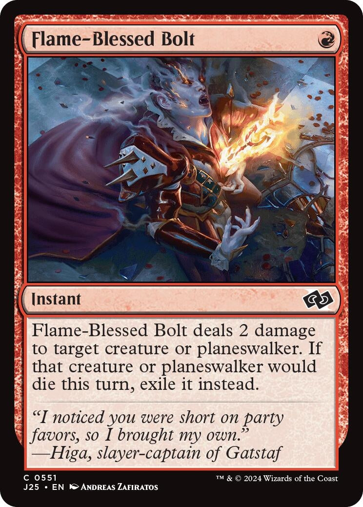 Image for Flame-Blessed Bolt (551) [Foundations Jumpstart] - Magic: The Gathering
