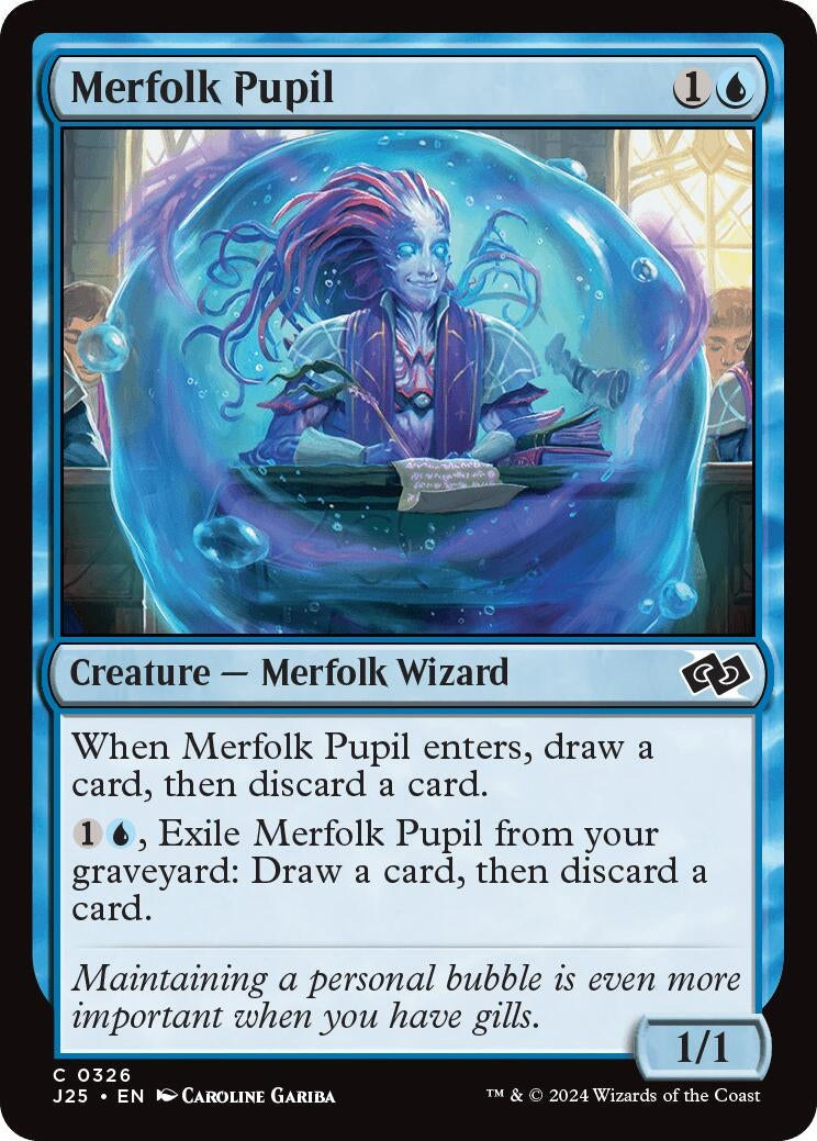 Image for Merfolk Pupil (326) [Foundations Jumpstart] - Magic: The Gathering