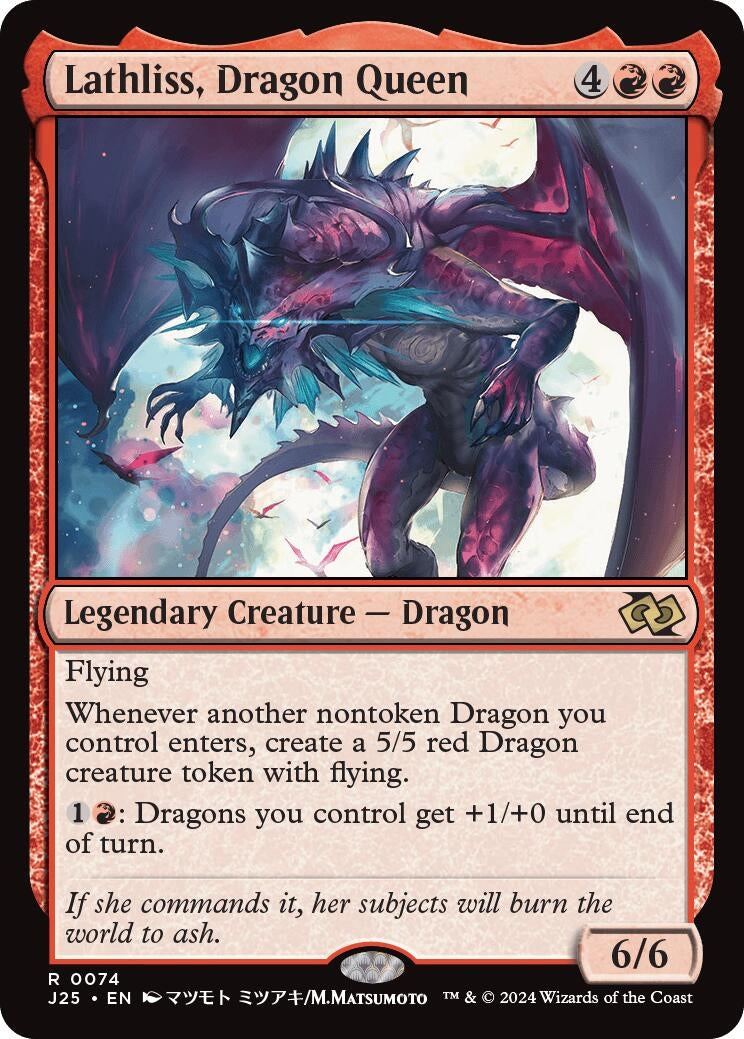 Image for Lathliss, Dragon Queen (Anime) (74) [Foundations Jumpstart] - Magic: The Gathering