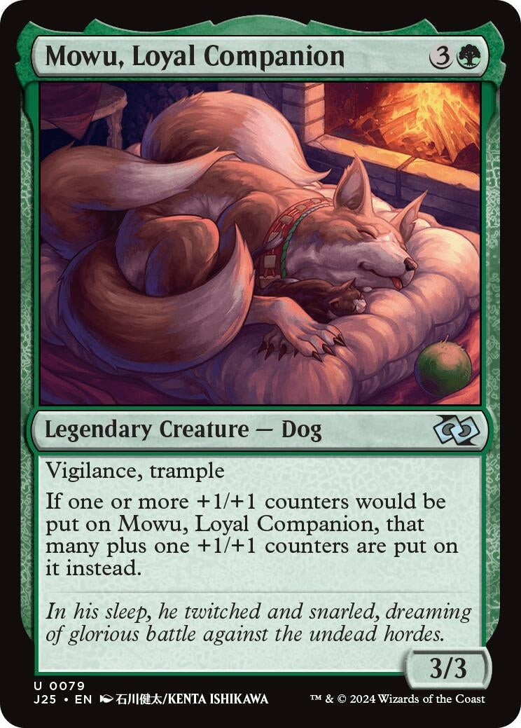 Image for Mowu, Loyal Companion (Anime) (79) [Foundations Jumpstart] - Magic: The Gathering