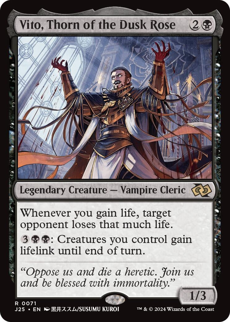 Image for Vito, Thorn of the Dusk Rose (Anime) (71) [Foundations Jumpstart] - Magic: The Gathering