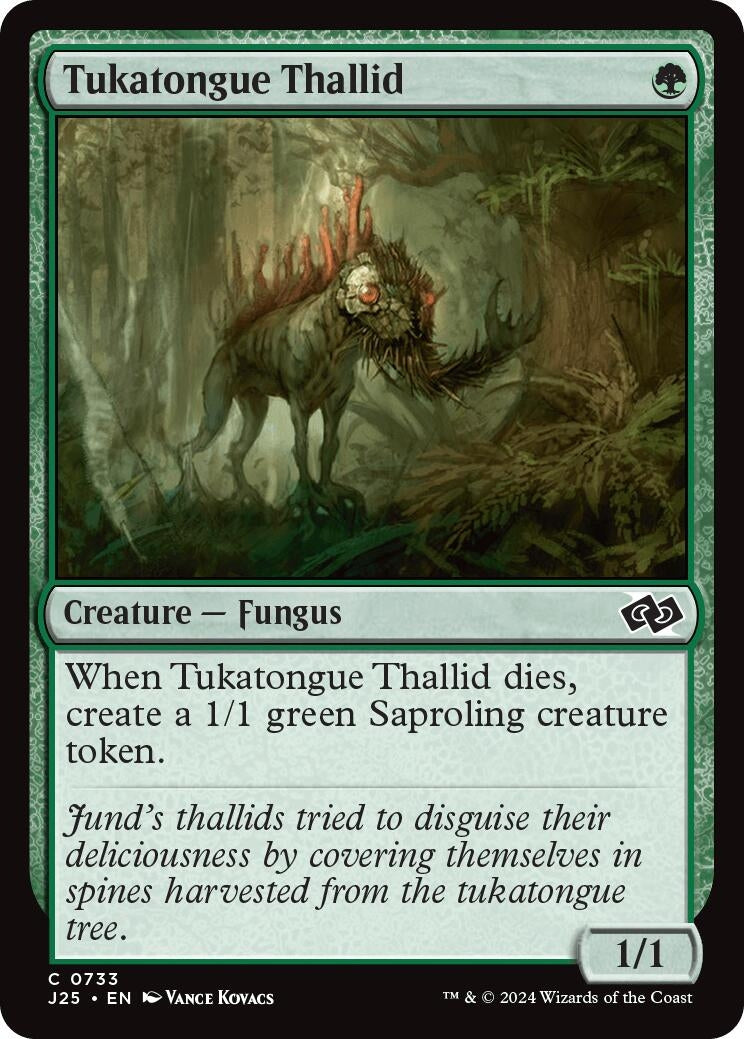 Image for Tukatongue Thallid (733) [Foundations Jumpstart] - Magic: The Gathering