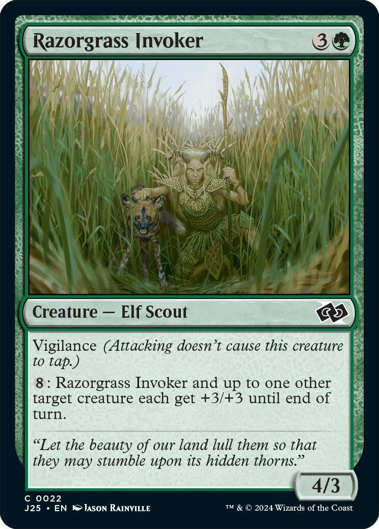 Image for Razorgrass Invoker (22) [Foundations Jumpstart] - Magic: The Gathering
